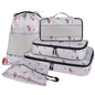 U+U 5 Set Packing Cubes for Travel Essentials Ultralight Luggage Packing Organizers with Laundry Bag and Shoe Bag for Vacation, Business Trip and Camping (Cherry Tomato) - color: Cherry Tomato