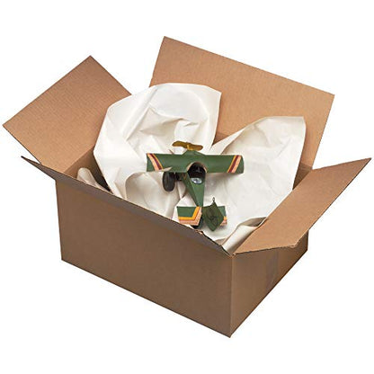 BOX USA White/Gold Crinkle Paper Filler (10lb Case) - Shredded Paper for Basket Stuffing, Shipping, Packaging, Confetti, Crafts & Holidays - Crinkle Cut - size: 30x24 (1000 sheets)