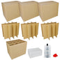 3 Sets Moving Boxes Packing Boxes Divider Kits,16 x 12 x 13 Inch Glassware Dish Packing Box Kitchen Moving Box Corrugate Dividers with 36 Pcs Foam Pouches,1 Pcs Tape Rolls with Dispenser - style: 3 Sets-one layer-16x12x13in