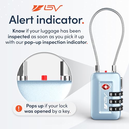 TSA Accepted Luggage Travel Lock, Set-Your-Own Combination Lock for School Gym Locker, Luggage Suitcase Baggage Locks, Filing Cabinets, Toolbox, Case Arctic Blue, 2 Pack (Limited Edition) - color: Arctic Blue, size: 2 Pack