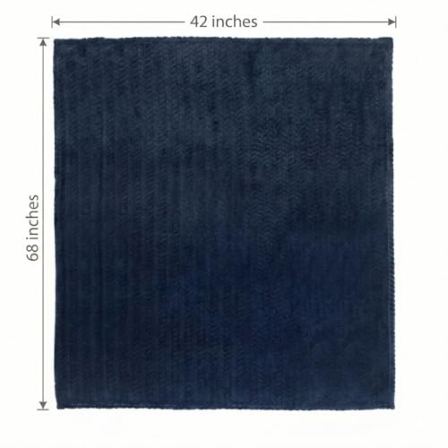EverSnug Travel Blanket & Pillow 68x42 - Premium Ultra-Soft Microfleece 2 in 1 Compact & Packable Flight Blanket with Soft Bag Pillowcase, Hand Luggage Sleeve and Backpack Clip (Navy Blue) - color: Navy Blue