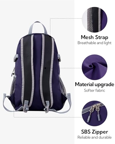 WATERFLY Small Lightweight Packable Backpack: 20l Ultra Light Foldable Travel Hiking Camping Daypack Day Pack for Man Woman - color: New-dark Blue