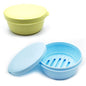 Philbinden Travel Soap Container, 2 Pack Round Plastic Soap Holder with Leak-Proof Lid Keep Bar Shampoo and Bar Conditioner Dry Travel Soap Case for Business Trip Bathroom Gym Shower (Blue+Yellow) - color: Blue+yellow