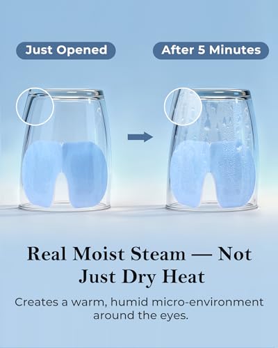16 Pack Steam Eye Mask for Dry Eyes: Self-Heating Warm Compress for Stye Relief & Digital Eye Strain, FSA&HSA Eligible, Travel & Spa Essential, Disposable, No Microwave, Self-Care Gift, Unscented - color: Blue -16 Packs