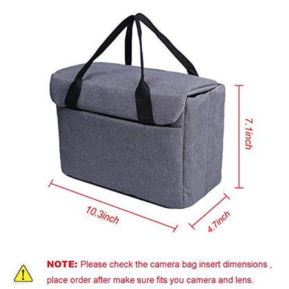 Camera Inserts Protective Bag Padded Insert Camer Cube Water Resistant DSLR SLR Case Foldable Liner for Sony,Canon,Nikon,Olympus Camera Lens Accessories Grey - color: Grey