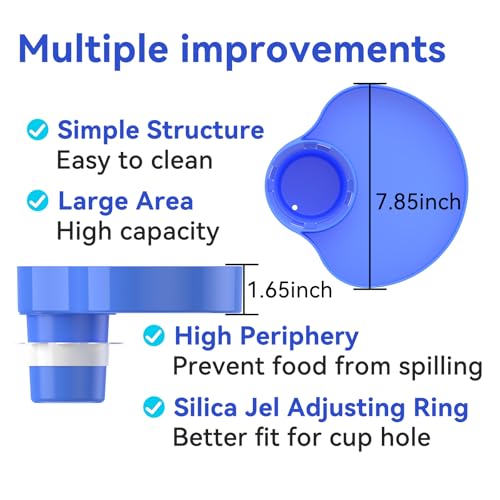 Kids Car Seat Tray, Travel Tray with Cup Holder for Toddler Baby, Kids Car Seat Food Snack Organizer for Road Trip, Stroller snack tray travel must haves - Blue - color: Blue