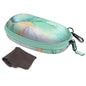 Fintie Sunglasses Case with Carabiner, Hard Shell Shockproof Sport Glasses Cases Travel Zipper Eyeglasses Holder, Emerald Marble - color: Emerald Marble