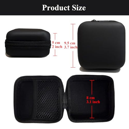 Charger Case,Mini Cable Organizer Cases,Pouch Case Bag,Small Charger Organizer,Waterproof Travel Storage Carrying Bag for USB Drives,Power Adapter,Earphones,Cords etc,Square,Black