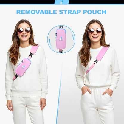 Seektop RFID Anti-Theft Crossbody Bag Sling Backpack for Women & Men, Casual Chest Daypack for Daily Travel - color: Pink