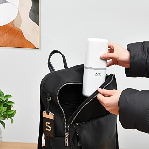 VITVITI White Toothbrush Travel Case, Portable Travel Soap Container Leakproof Dish Tray,7.88 inch Toothpaste Toothbrush Holder with Cover for Trip/Bathroom/Camping - color: White 1
