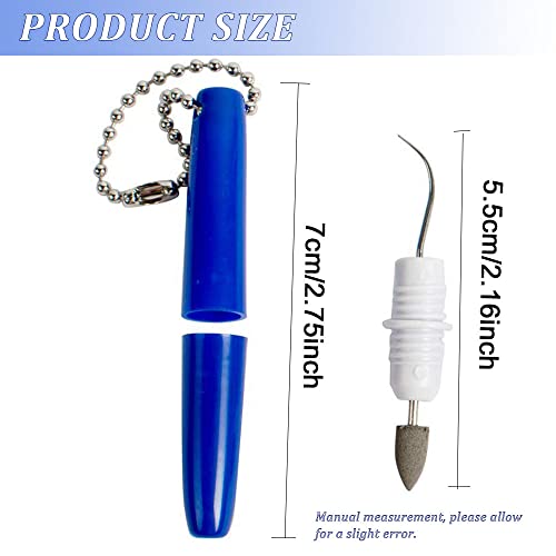 4PCS Reusable Dental Picks Kit Portable Teeth Stain Plaque Remover with Keychain with Keychain Tooth Erasers Tartar Eraser Tool Set for Travel, Pets & Oral Hygiene, Blue and White(Pack of 4) - color: Blue and White(pack of 4)