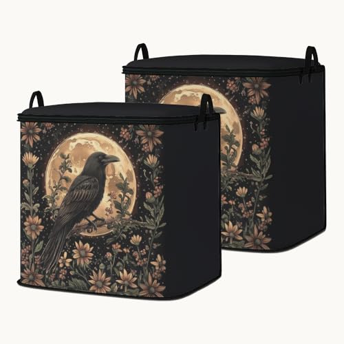 2pcs closet organizers and storage under bed,clothing blanket sweater sheet bedding comforter duvet quilt pillow toy storage bags with lids,dorm room essentials for containers 95L - color: 40