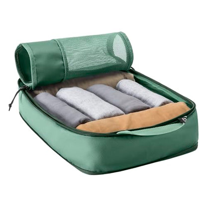 Eagle Creek Pack-It Reveal Carry-On Set - Compression Cube S (2x) & M (1x) & Clean/Dirty Cube M - Angled Zipper Stackable Carry-On Packing Tubes - Travel Essentials - Willow Green - color: Green