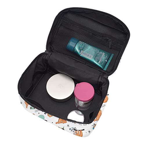 Makeup Bag Radio Sloth Travel Cosmetic Bags Organizer Train Case Toiletry Make Up Pouch - color: color11