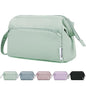 Narwey Wide-open Makeup Bag Women Girls, Travel Toiletry Bag for Women Cosmetic Bag Organizer Make up Bag with Compartments Toiletries Medicine Bag (Mint Green) - color: Mint Green