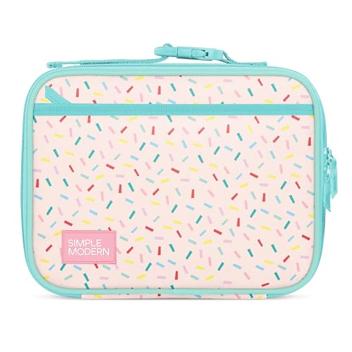 Simple Modern Kids Lunch Box for School | Reusable Insulated Lunch Bag for Toddler, Girl, and Boy | Meal Containers with Exterior & Interior Pockets | Hadley Collection | Confetti - color: -Confetti