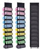 2 Pack Legging Storage Organizer, Hanging Legging Storage Hanger with 20 Roll Compartments, Foldable Clothes Roll Holder for Yoga T-Shirts Pants Jeans Towels