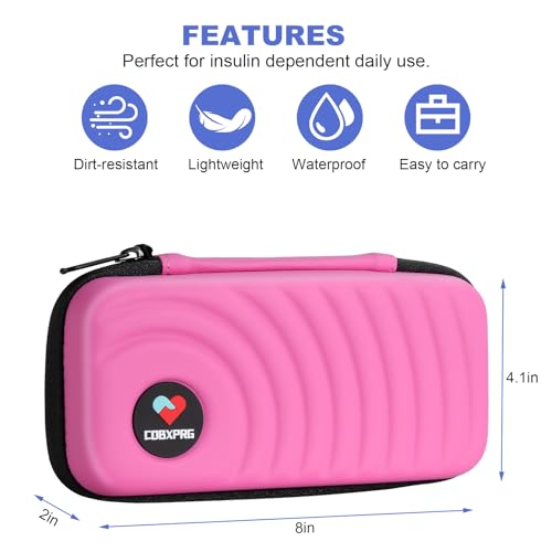 CDBXPRG Insulin Cooler Travel Case,Diabetic Cold Pack Organizer Bag with 2 Reusable Ice Packs for Insulin Pen and Other Medication Diabetic Supplies Pink - color: Pink