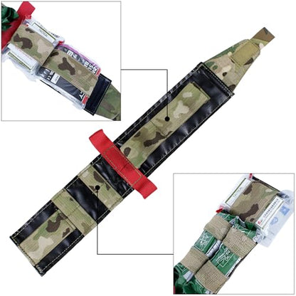 IFAK Insert, Tactical Pocket First Aid Pouch Insert, Portable EDC Slim Medical Trauma Kit Organizer MED Panel Webbing Handle - color: CP