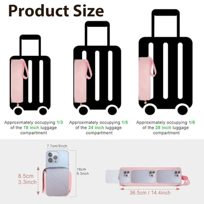 SS Hair Tools Travel Bag and Heat Resistant Mat for Hot Tools, Leather Curling Iron Case, Portable Essentials for Women, Black - color: Black