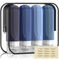 Travel Bottles for Toiletries, 3oz TSA Approved Travel Size Toiletries, Silicone Leak-Proof Refillable Containers, Squeezable Liquid Essentials Bottles W/Clear Bag (BLUE) - color: BLUE