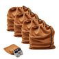 LAKE OF FIRE 4-Piece Travel Shoe Bags for Packing, 17.7" x 13.8" Dustproof Shoe Bags with Drawstring Closure,Washable & Reusable(Brown) - color: Brown