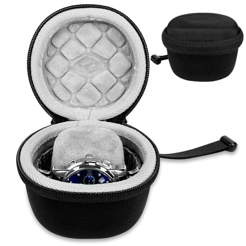 Hard Watch Case Travel for Rolex, Single Smart Watch Cases for Men and Women, Portable Storage Box for Sports, Business Trips and Travel, Hard EVA Protective Case Waterproof, Black - color: Black