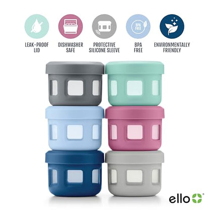 Ello Reusable Condiment Containers with Screw-on Leak Proof Lid | Perfect for Salad Dressing Sauce Dips Lunchbox Picnic Travel Bento Box | BPA-Free | Dishwasher Safe - color: Sugar Rush