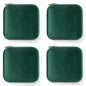 ZPROW Plush Velvet Travel Jewelry Case, Travel Jewelry Organizer, Jewelry Travel Case, Travel Jewelry Box, Small Jewelry Case, Jewelry Travel Box, Earring Organizer with Mirror - Emerald Green 4packs - color: Velvet 4 Pack - Emerald Green