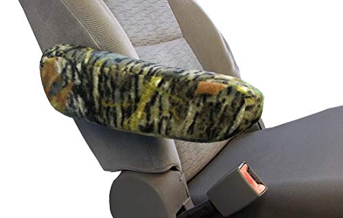 Car Console Covers Plus Pair of Fleece Armrest Covers Designed for Honda Pilot 2016-2022 for Pull Down Armrests Made in USA Mossy - color: MOSSY