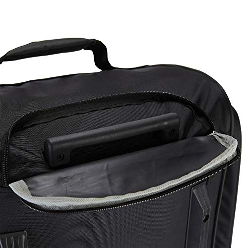 Travelers Club Xpedition 30 Inch Multi-Pocket Upright Rolling Duffel Bag - color: Black