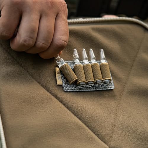 M-Tac Modular Ampoule Organizer Insert | Tactical Insert with Elastic Loops & Loop Velcro Backing | Fits Medical Kits & Backpacks, 5 Slot - color: Coyote, size: 2 ml