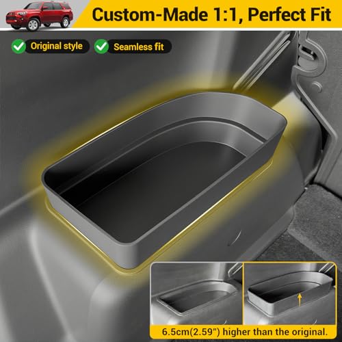 Rear Trunk Organizer for 2010-2024 Toyota 4Runner 5-Seat 2nd Row Accessories, Storage Bin Trunk Side Storage Box Cargo Tray for 10-24 4 Runner(Upper Side,Not for 7-Seat) - color: 10-24 4Runner 5-Seat(2pcs Upper)