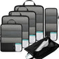 BAGAIL 6 Set Ultralight Compression Packing Cubes Packing Organizer for Travel Accessories Luggage Suitcase Backpack - color: Jet Black40D, style: Mesh Pattern