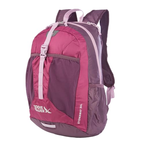 Eddie Bauer Stowaway Packable Backpack | Travel | Outdoor | Lightweight | Foldable | Durable | Ripstop Polyester | 30L - Port Red - color: Port, size: 30L