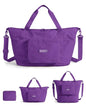 BAGSMART Foldable Travel Bag, 37L Expendable Personal Item Bag, Lightweight Weekender Bags for Women, Water Resistant Extra Carry on for Travel, Purple - color: Purple