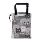 Car Garbage Bag Cute Grey Cats Drawstring Car Trash Bag Hanging for Back Seat with Adjustable Buckle Canvas Vehicle Trash Can Easy-to-Install - color: Cute Grey Cats