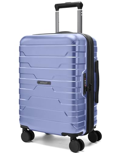 BAGSMART Carry On Luggage 22x14x9 Airline Approved with Spinner Wheels,Lightweight 20 Inch Luggage with TSA Lock,Expandable Hard Shell Carry On Suitcases for Men Women,Slate Blue - color: Slate Blue