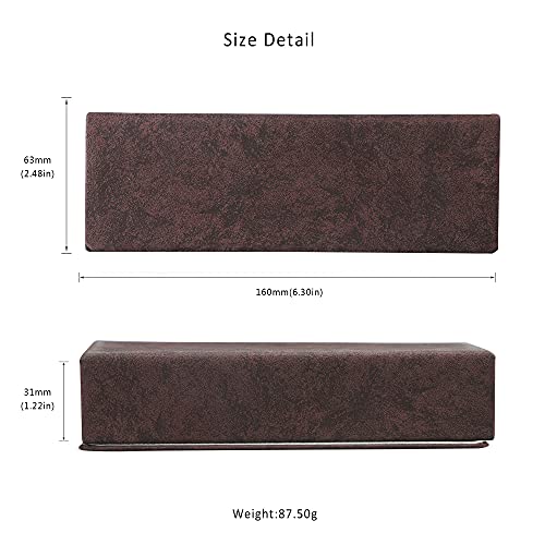 LifeArt Eyeglass Case Hard Shell, Portable Sunglass Case for Women and Men, fashionable PU Leather Eyeglass Case, Lightweight - color: 634_fhybr(burgundy)