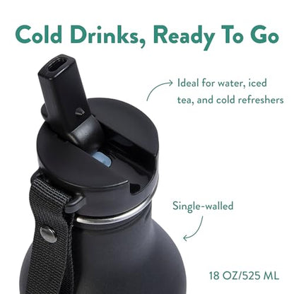 Tumbler, Stainless Steel 2-in-1 Travel Coffee Mug & Water Bottle, Leak Proof Insulated Cup for Hot & Cold Drinks, BPA Free, Fits Most Cup Holders (Black Pepper) - color: Black Pepper