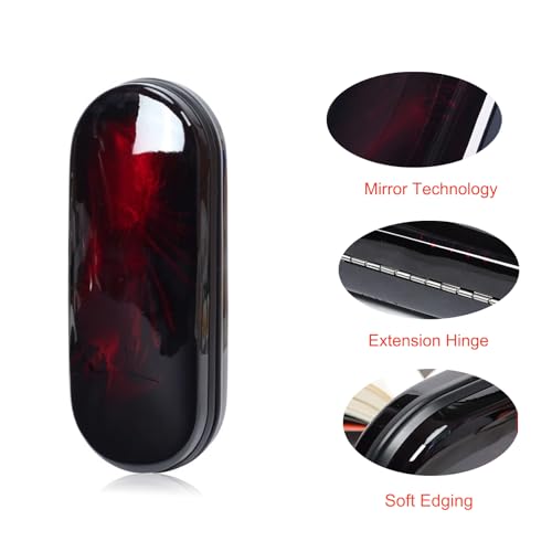 FEIQIAO Hard Shell Glasses Case, Men's And Women's Portable Travel Eyeglass Case - color: A-redness