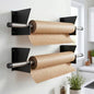 2-Pack Wall Mount Roll Rack Holder & Butcher Paper Dispenser - Heavy Duty Adjustable 28 to 60 Inch - Bubble Wrap Dispenser, Kraft Paper Roll Holder & Vinyl Wrap Holder (100 Lb Capacity)