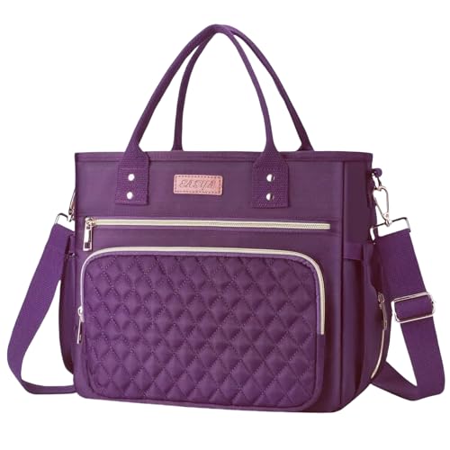 EASYA Large Women Lunch Bags for Work Insulated/Insulated Adult Lunch Box for Womens/Nylon Thermal Lunch Bag for Women/Leakproof Cooler Lunch Tote Bag with Storage Pocket (Mirage Purple) - color: Mirage Purple