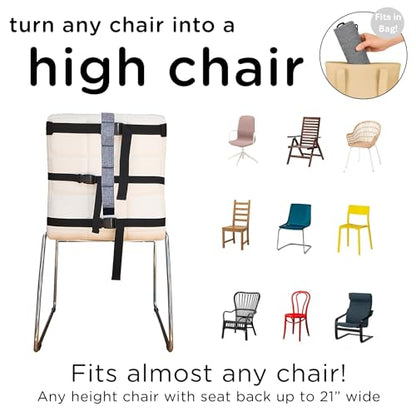 liuliuby Compact Travel High Chair | Portable High Chair for Baby | Baby Travel Essential Harness Seat | Must Haves for Vacations, Restaurants, Family Visits with Babies | Portable Highchair Seat