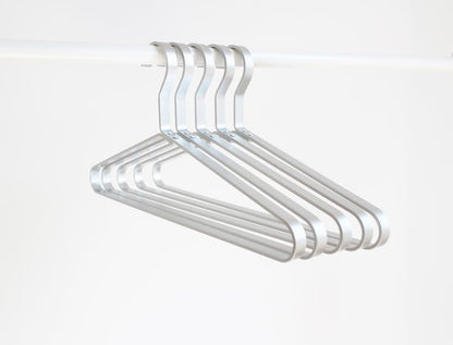Premium Matte Silvery Aluminum Coat Hangers 90 Piece Set, 16.5” Extra Smooth & Durable Metal Shirt Dress Hanger,Aluminum Alloy Hanger,Clothing Support,Clothing Hang - style: Silver Thick Hanger（90）