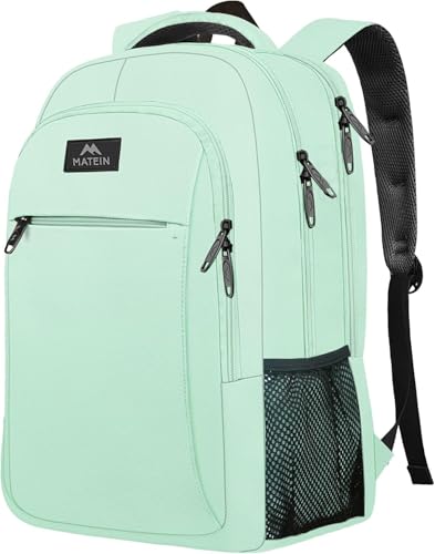 MATEIN Travel Laptop Backpack, 15.6 Inch Computer Backpack, Slim Lightweight Fashion Water Resistant Womens Traveling Backpack Casual Daypack for College Office, Mint Green - color: Mint Green, size: 15.6 Inch