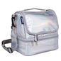 Wildkin Kids Two Compartment Insulated Lunch Bag – Keeps Food Hot or Cold, Easy-Clean Lining, Leak-Resistant & BPA-Free – Boys & Girls, Ideal for School, Travel & Daycare – Holographic - color: Holographic