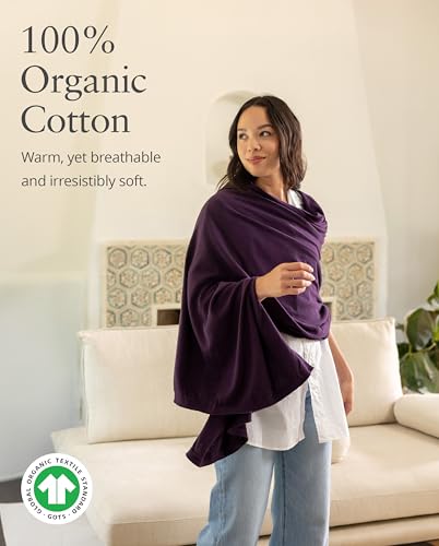 zestt Dreamsoft Travel Scarf, Wrap and Shawl for Women, Organic Cotton - color: Blackberry