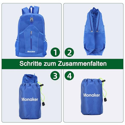 Hiking Backpack, Ultra-Lightweigt and Foldable 20L Daypack for Hiking, Cycling and Camping, Standard