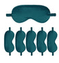 6PACK Silk Sleep Mask Satin Eye Masks Blackout Silky Eyeshade Cover Soft Blindfold Eyeshades for Women Sleeping Travel Gift - color: Peacock Blue